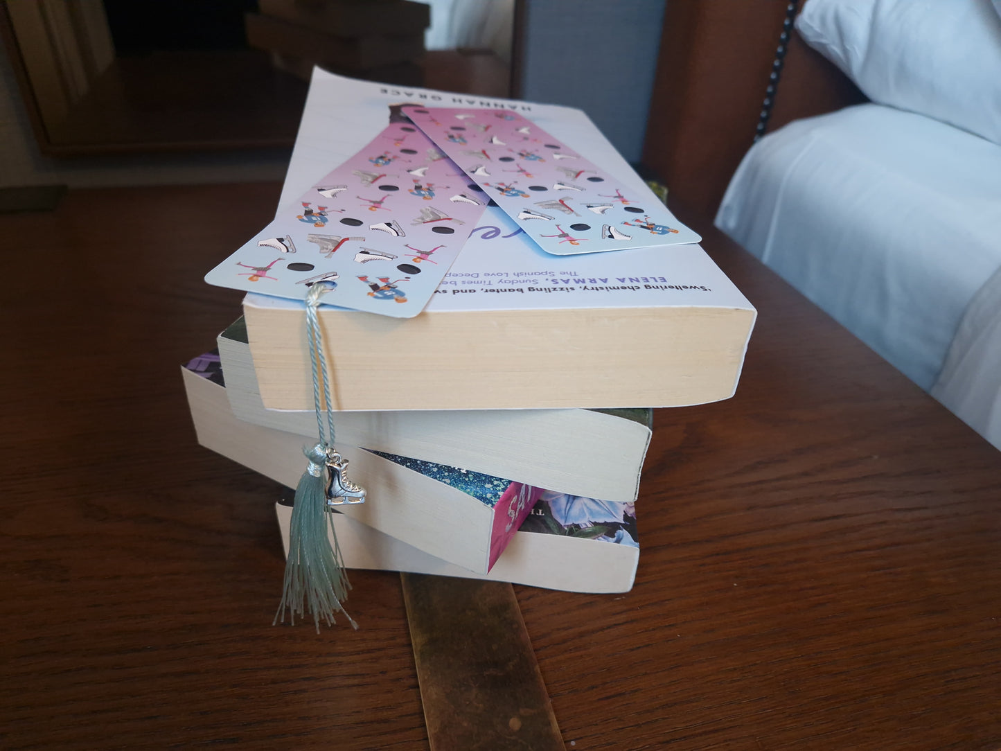 Ice Hockey Romance Tassel Bookmark