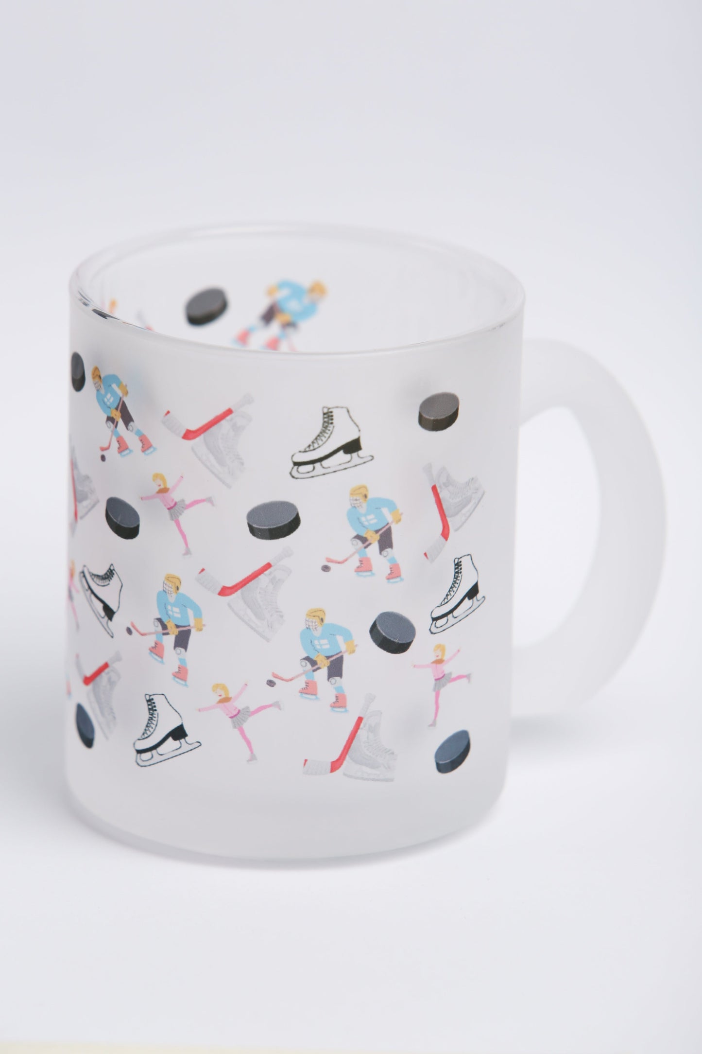 Ice Hockey Frosted Glass Mug