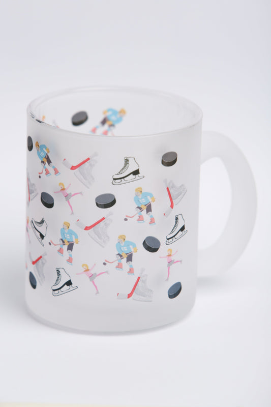 Ice Hockey Frosted Glass Mug