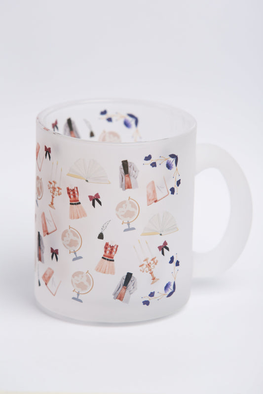 Dark Academia Frosted Glass Mug