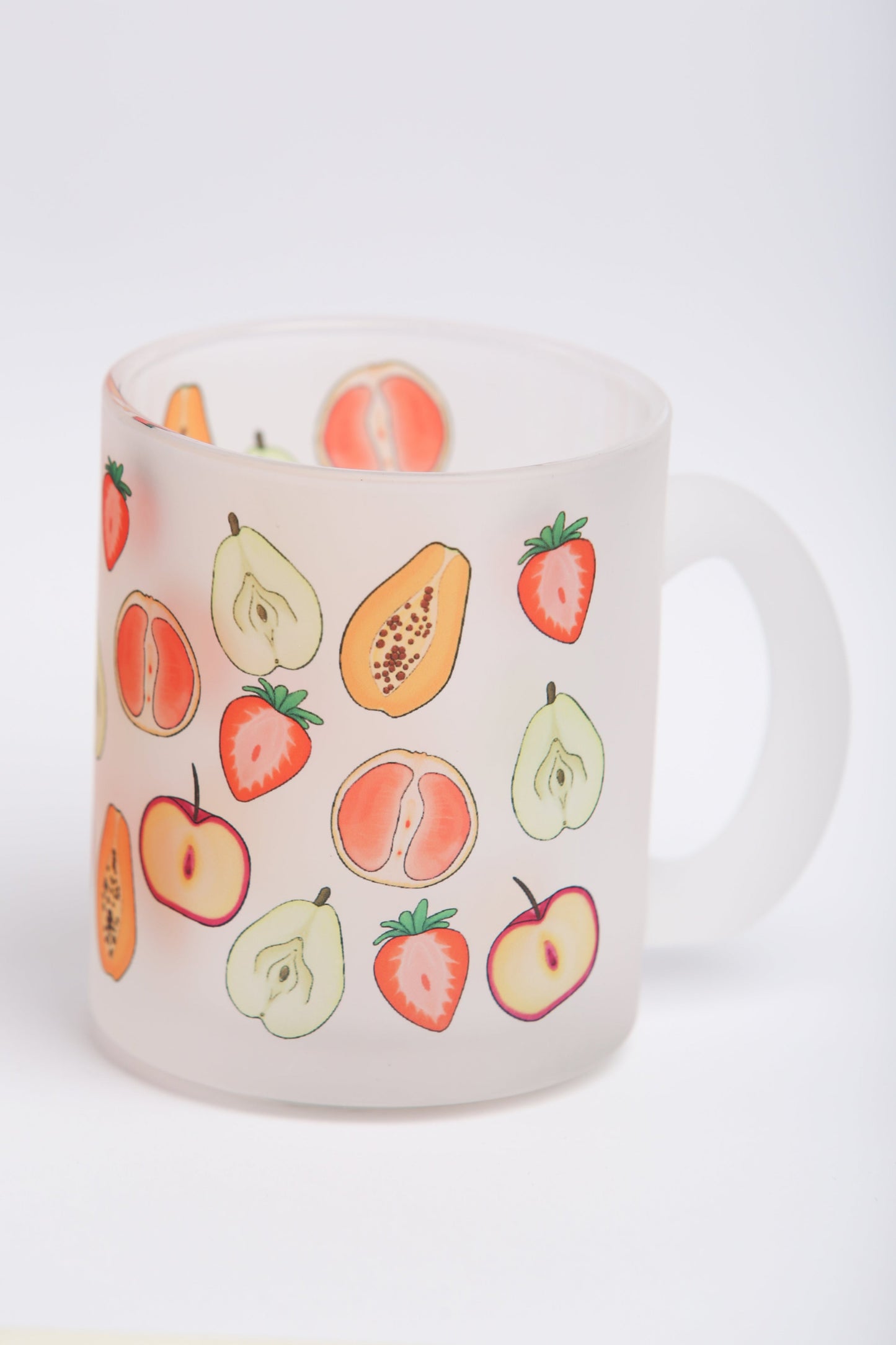 Fruit Fanny Frosted Glass Mug