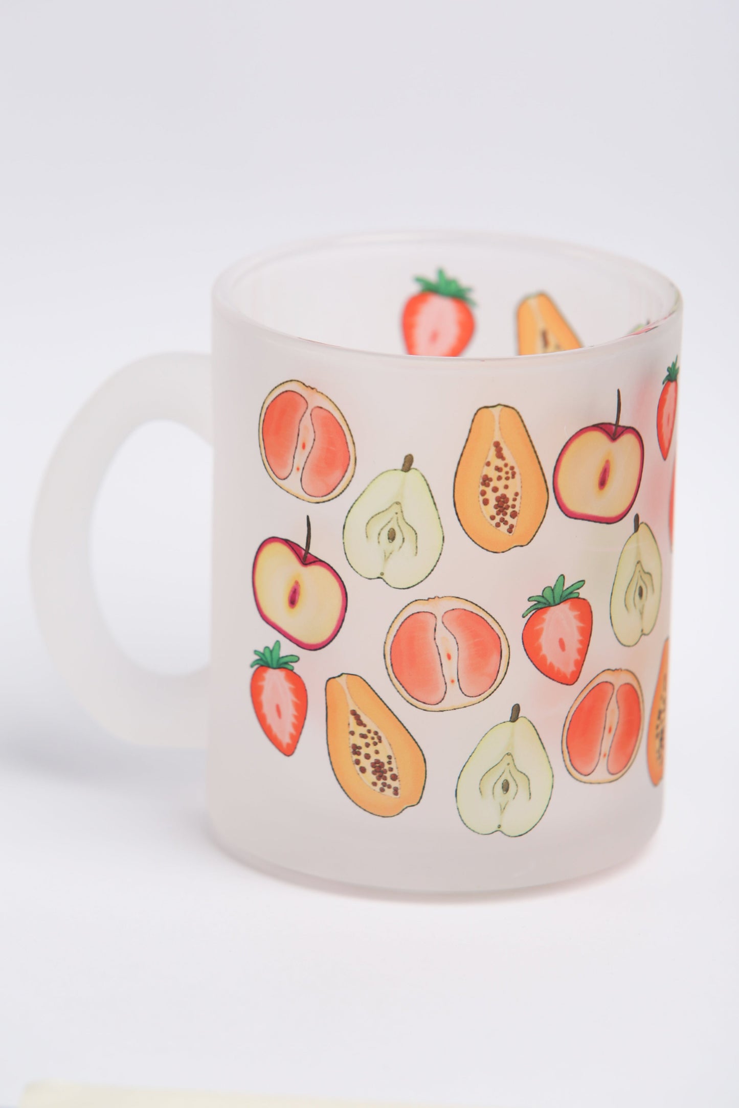 Fruit Fanny Frosted Glass Mug