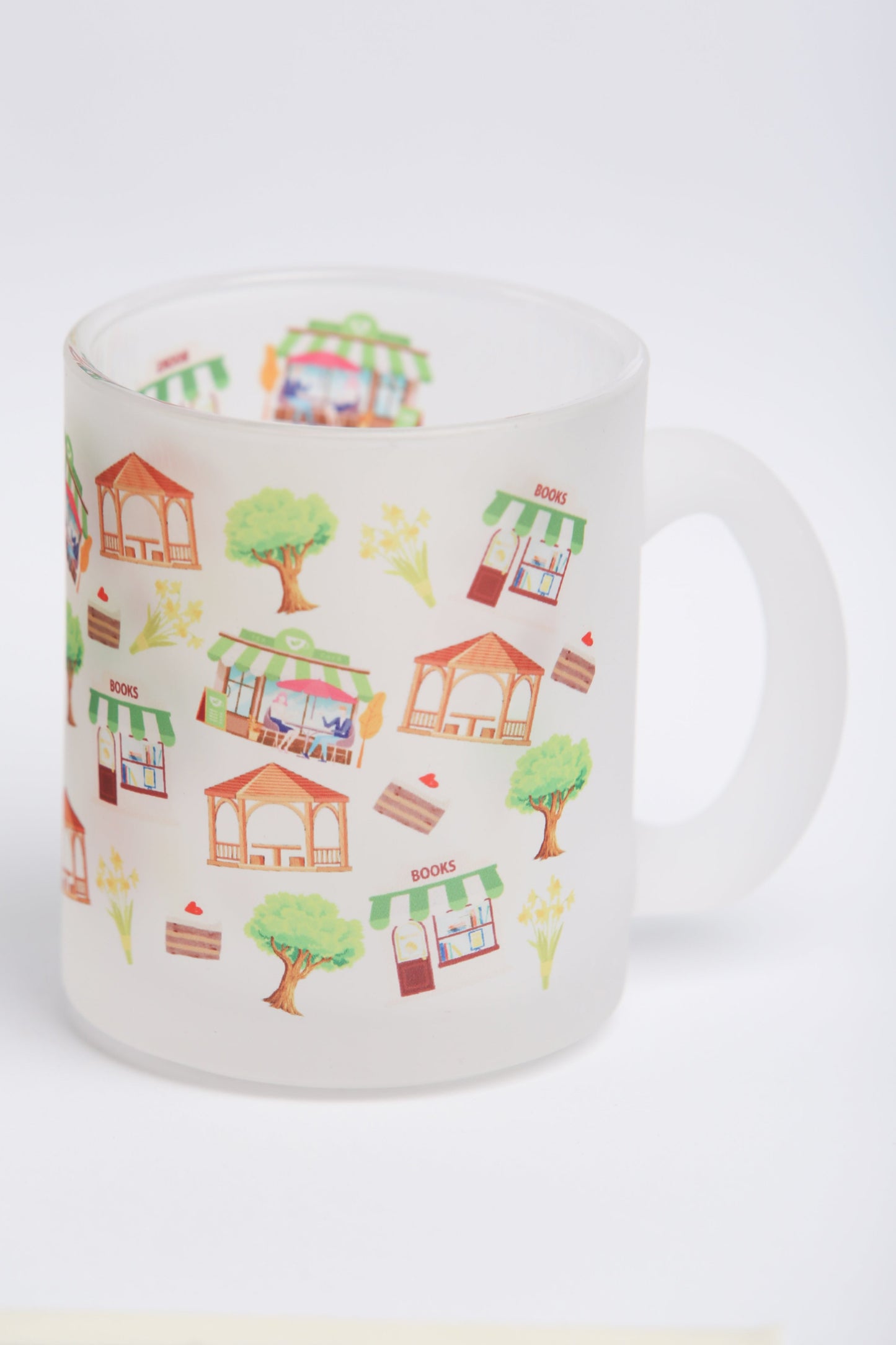 Small Town Romance Frosted Glass Mug