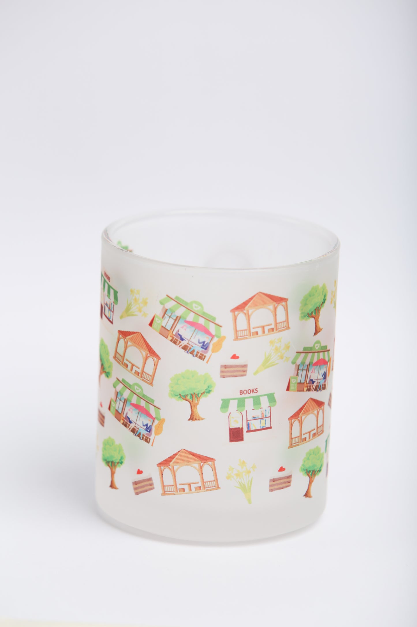 Small Town Romance Frosted Glass Mug