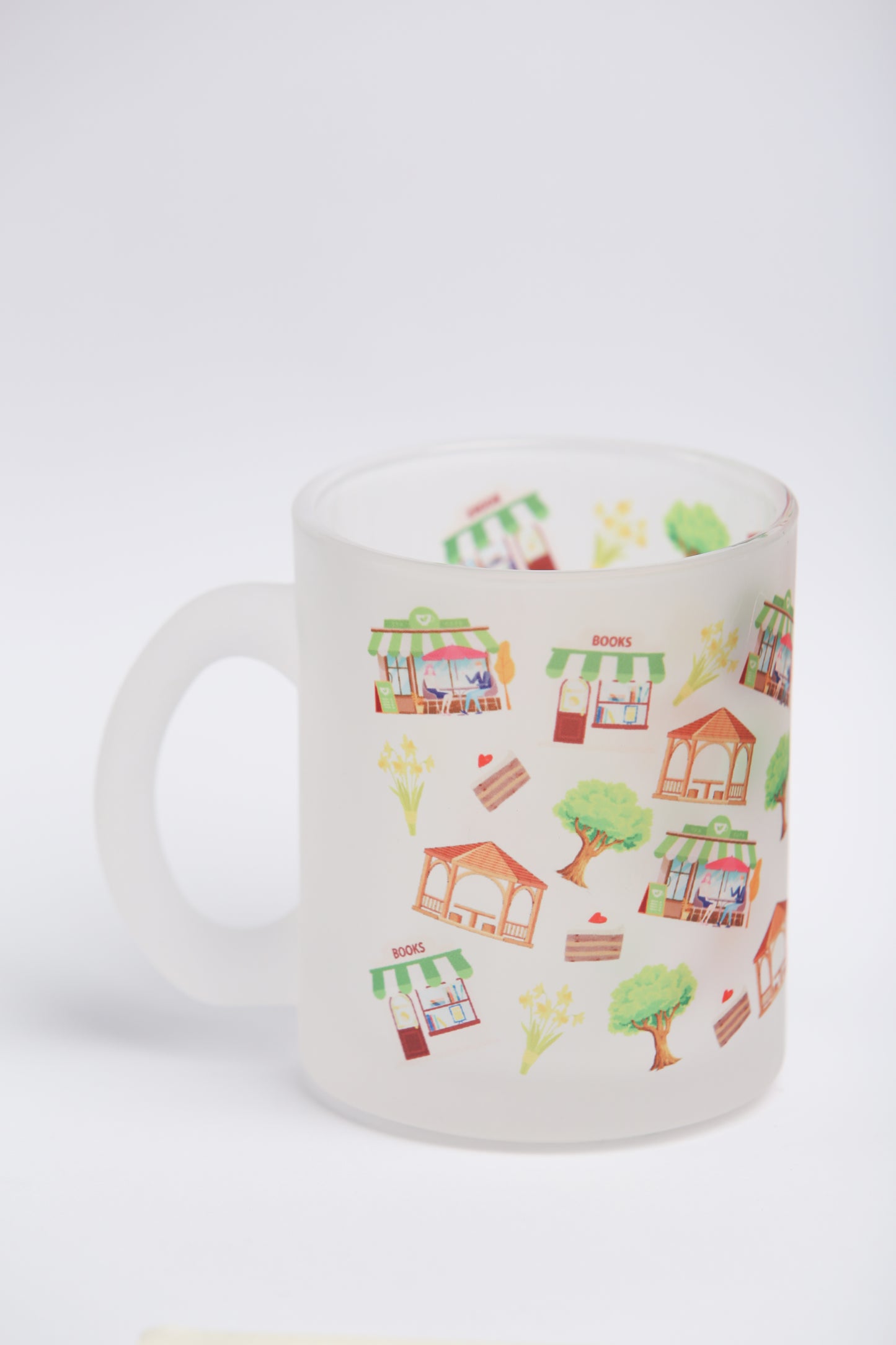 Small Town Romance Frosted Glass Mug