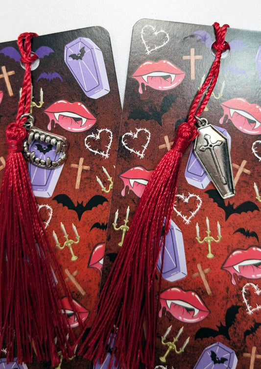 Vampire romance tassel bookmark